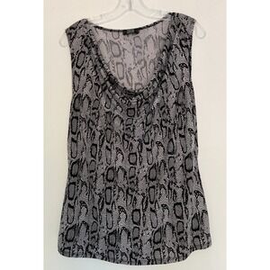Shannon‎ Ford New York Women's Scoop Neck Top Blouse Python Size XL Career